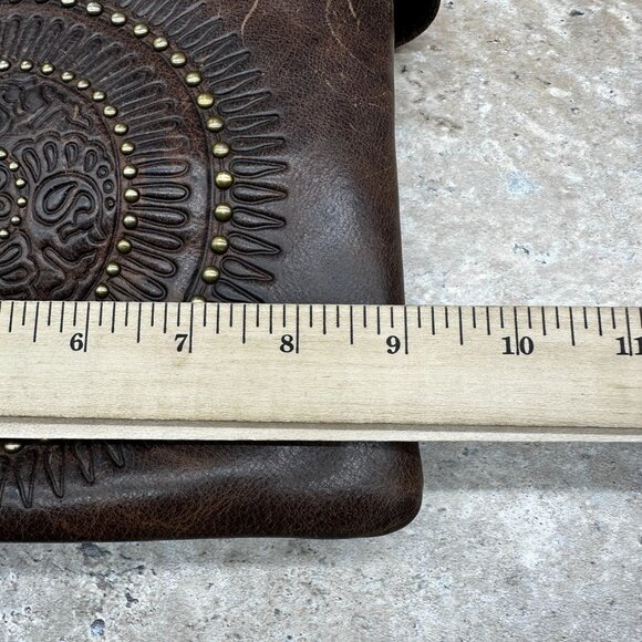 Patricia Nash Crossbody Bag Brown Leather Tooled Embossed Distressed Francesca - Picture 5 of 16